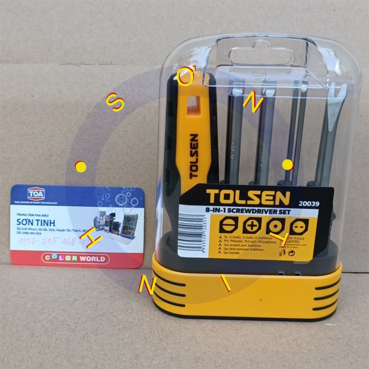 Bộ tua vít đa năng 8 trong 1 TOLSEN 8in1 Screwdriver Set 20039 cao cấp