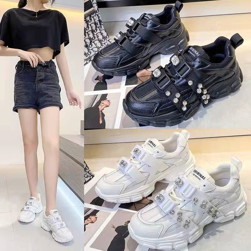 Giày Thể Thao Đính Đá Lấp Lánh Thời Trang Cho Nữ