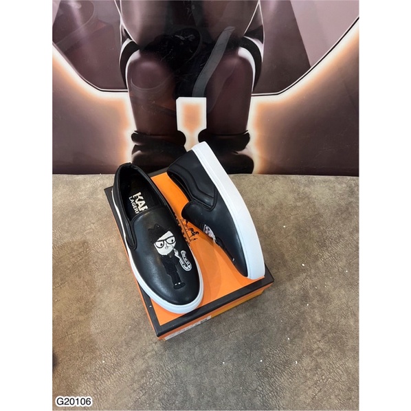 Giày Nam Fen di Hình Thêu Siêu Hot - Giày Fen di Nam Da Pu Siêu Đẹp