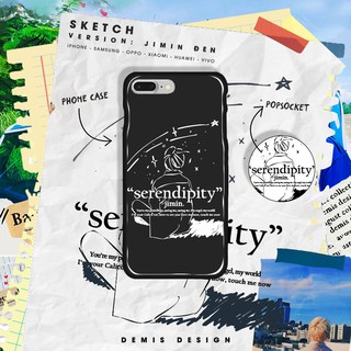 CASE ĐIỆN THOẠI BTS -  SKETCH JIMIN - DEMIS DESIGN