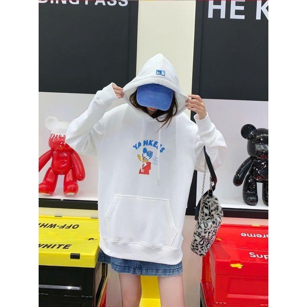 SALE Áo khoác nỉ  hoodie MLB unisex Ulzzang, áo nỉ nữ from rộng Hot trend Thu Đông siêu đẹp phù hợp đi chơi dạo phố