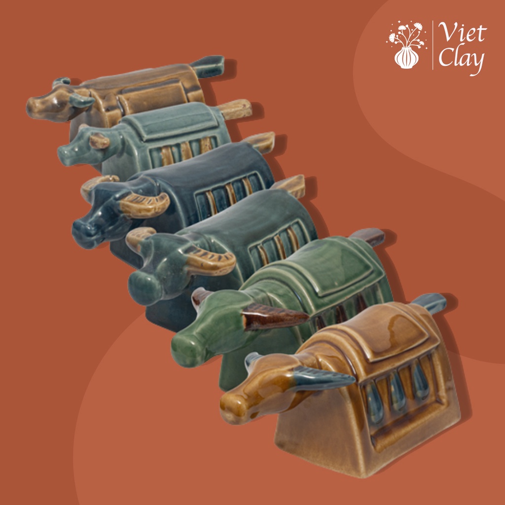 Tượng Trang Trí Đồ Decor Phòng Khách 12 Con Giáp: Tượng Hổ Phong Thuỷ, Trâu, Heo, Gà, Vịt Bầu, Ngựa, Dê Gốm Trang Trí