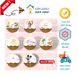 Đèn gắn tường trang trí nhiều mẫu mã, đế gỗ, hình ảnh đáng yêu, trang trí phòng khách, phòng ngủ hiện đại, sang trọng
