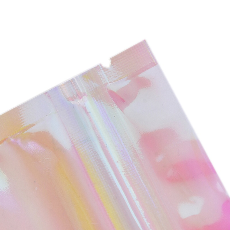 Set 100 Túi Đựng Muối Tắm Mini Dày Dặn Có Khóa Zip Màu Hồng Trong Suốt Chống Mùi Hôi