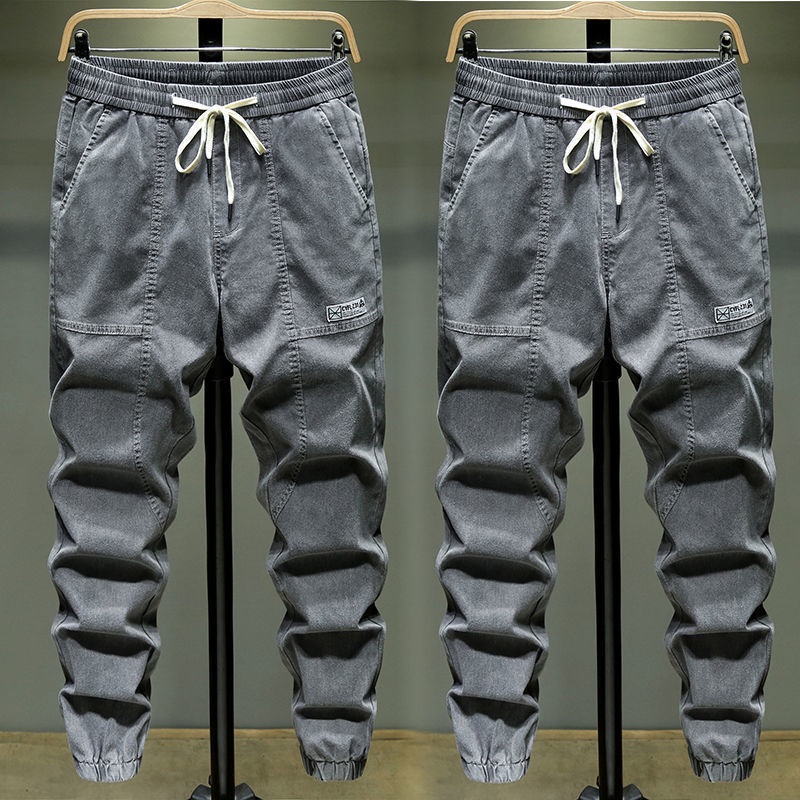 Áo liền quần Jeans Dài Dáng Rộng Lưng Thun Co Giãn Thời Trang Cho Nam