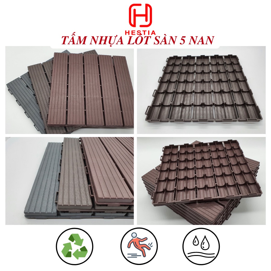 Vỉ nhựa lót sàn ban công T New KT 30*30*2cm- chuyên dụng cho nhà tắm, bể bơi, sân vườn