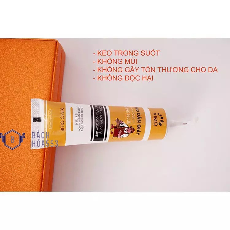 Keo dán giày thể thao siêu dính dùng nhiệt trong suốt Ximo 60ml