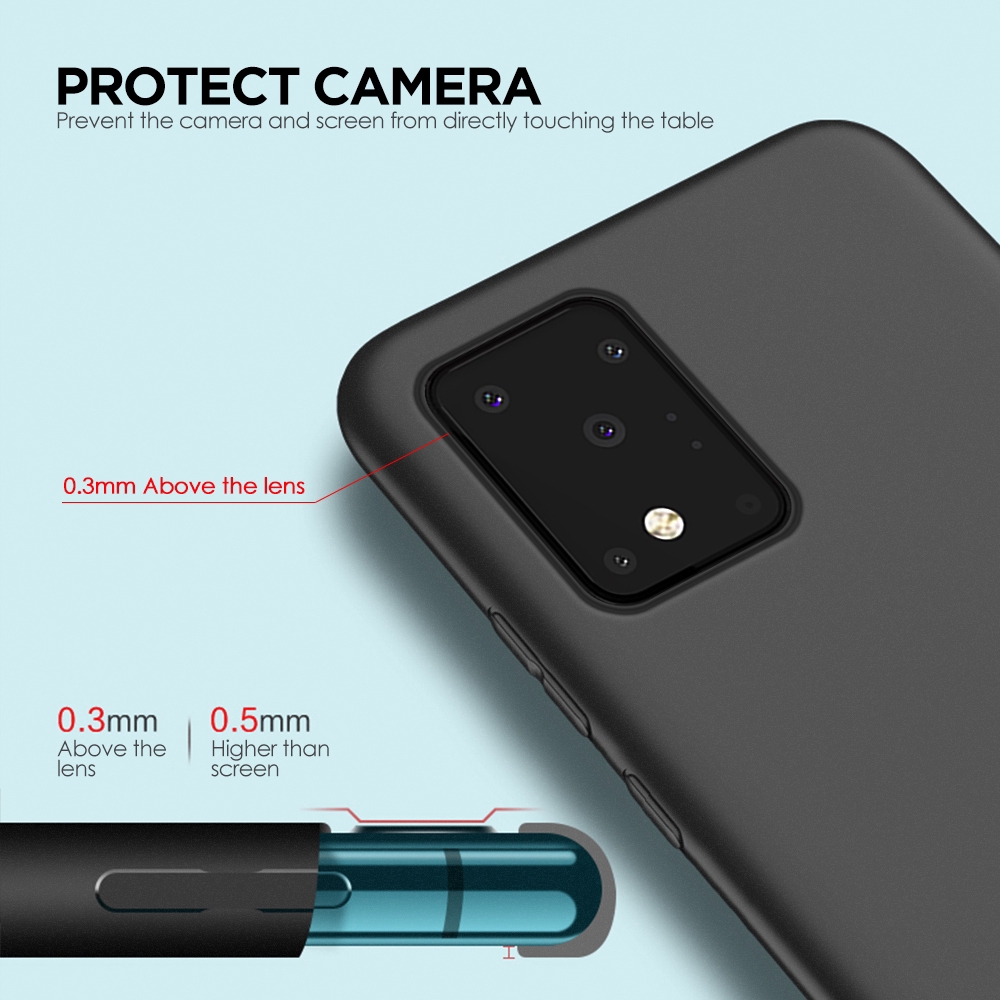 For Samsung Galaxy S8 S9 S10 S20 Plus Ultra Note 8 9 10 Plus Pro A51 A71 S10E S11E Matte Silicone Case