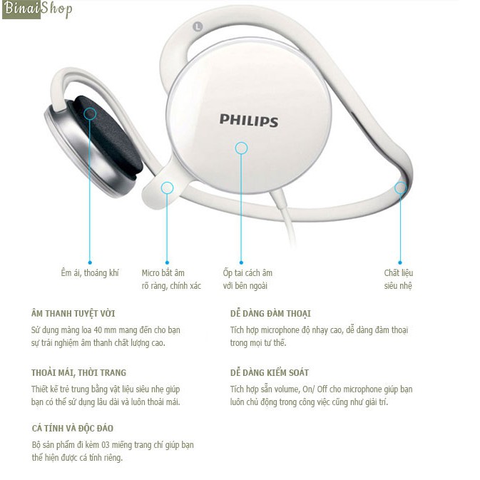 Tai nghe kèm Philips SHM6110U