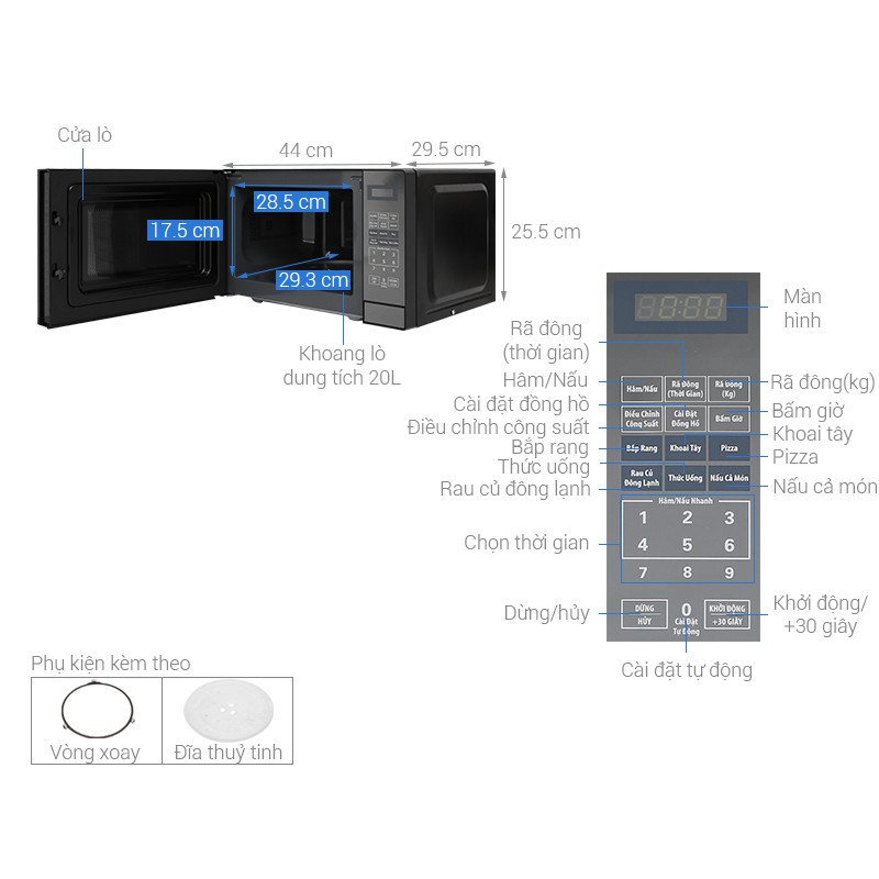 Lò vi sóng Bluestone MOB-7819 20 lítVIS010IME14 GOGOM-1013