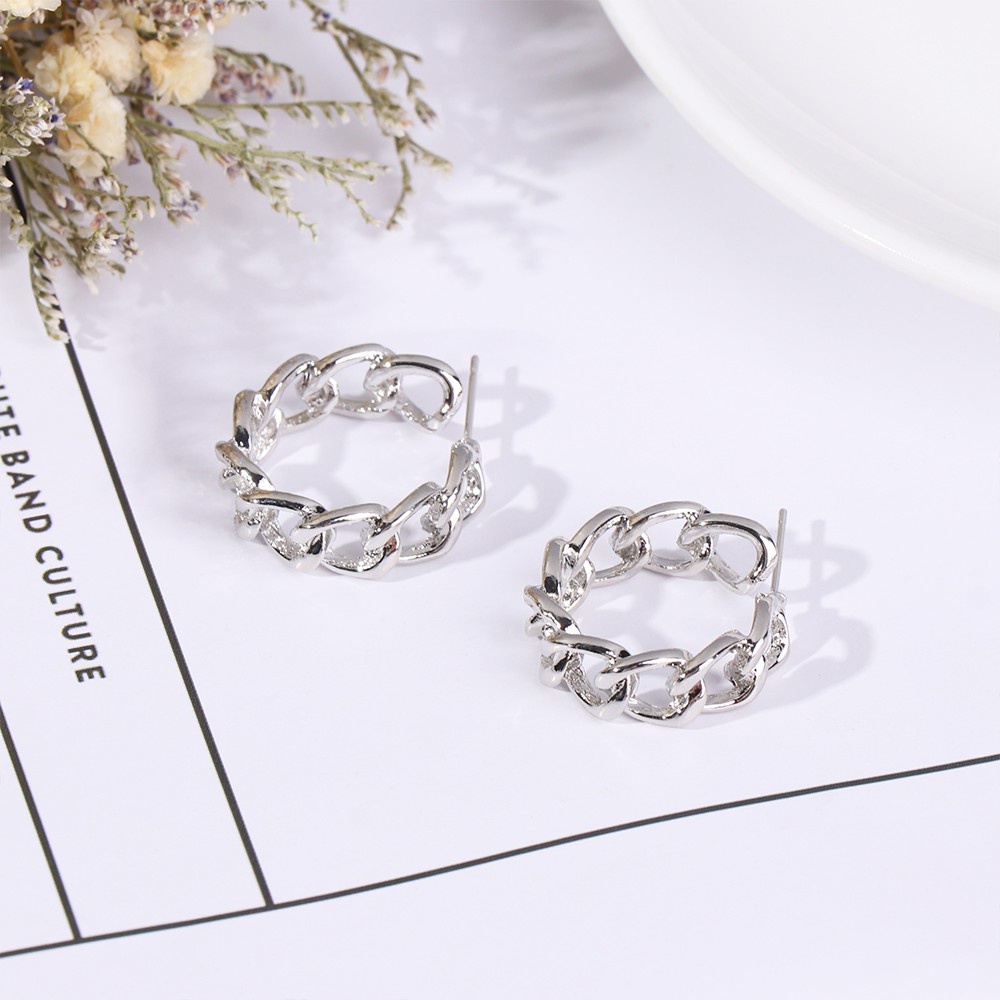 Khuyên Tai Tròn Bằng Kim Loại Nhiều Màu Sắc Thời Trang Cho Nữ