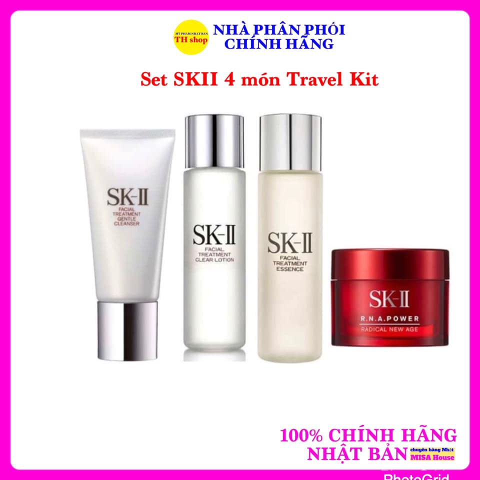 Bộ dưỡng da Set SKII mini 4 món dưỡng da chống lão hóa chính hãng Nhật Bản