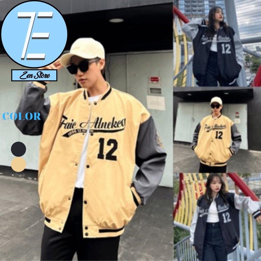 Áo bomber Varsity Jacket form rộng Faic 1996 ZENSTORE vải dù cao cấp Áo khoác bóng chày dáng Unisex nam nữ D11