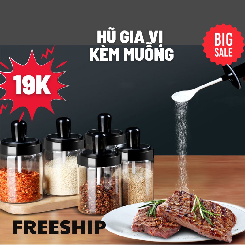 Lọ Đựng Gia Vị, Hũ Đựng Gia Vị Kèm Muỗng Tiện Lợi Cao Cấp MIla Store | BigBuy360 - bigbuy360.vn