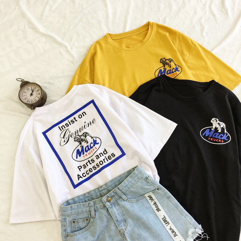 SUXI Áo Thun Nữ Tay Ngắn In Hình Phong Cách Hàn Quốc