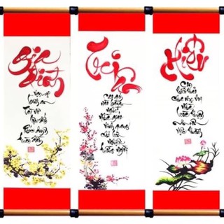 BỘ 3 BỨC LIỄN THƯ PHÁP