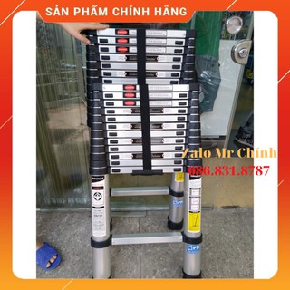 [ HÀNG XỊN ]  [ CAM KẾT ] Thang Nhôm rút 3M8 HAKACHI Nhật Bản HT380CP Mới Nhất - Cải tiến mới, an toàn mọi nhà, bảo hành