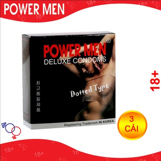 Bao cao su Powermen Dotted Hộp 3 bao