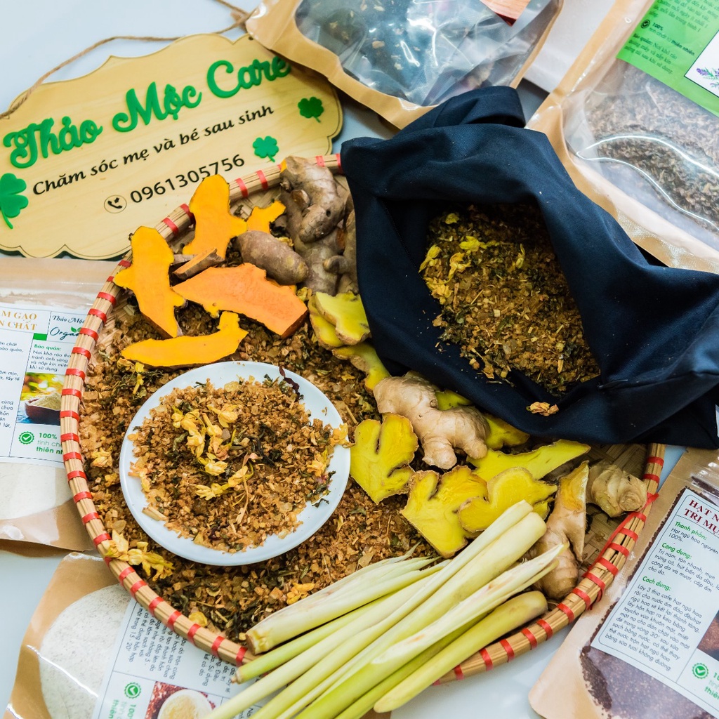 Muối thảo dược chườm bụng giảm eo sau sinh 1kg