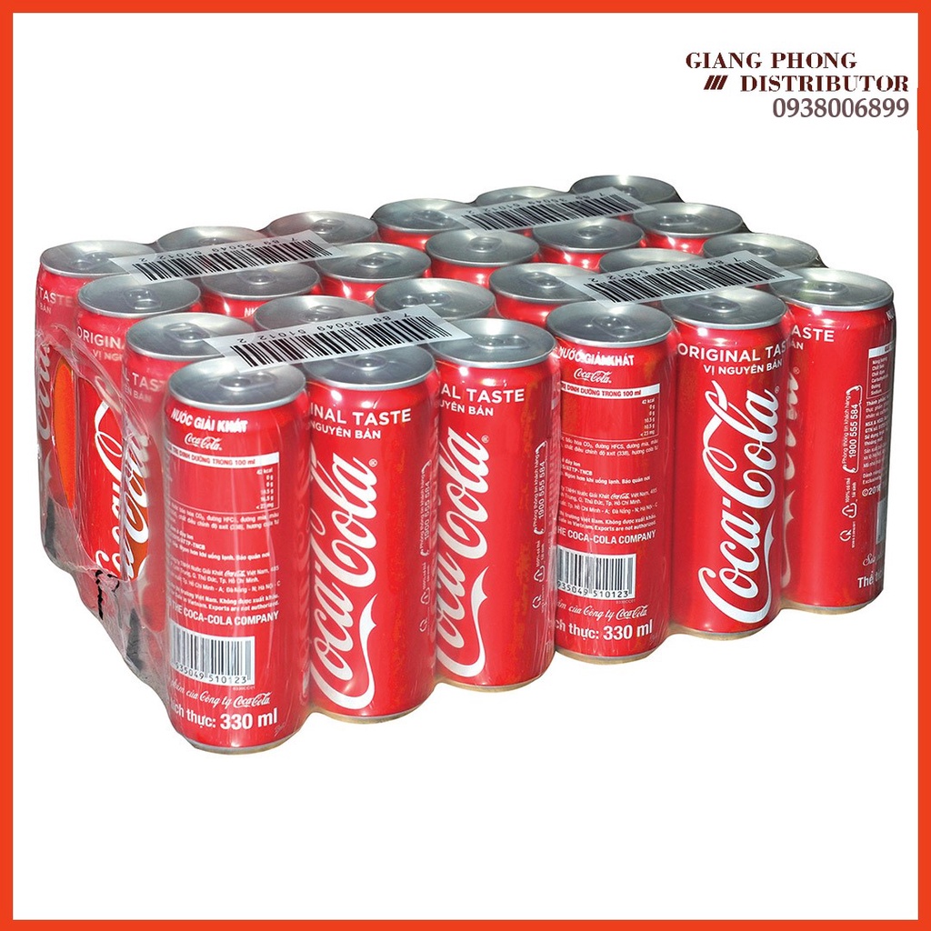 Két 24 lon Coca Cola vị nguyên bản 320ml