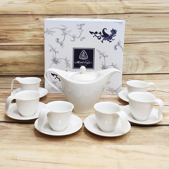Bộ bình tách trà Anh Vũ sứ Minh Long - bộ bình tách trà Anh Vũ gốm sứ minh long