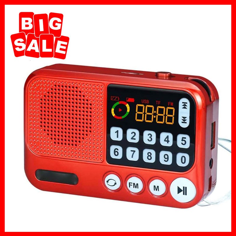 Đài radio kiêm loa nghe nhạc mini S99 hỗ trợ thẻ nhớ, usb, jack 3.5