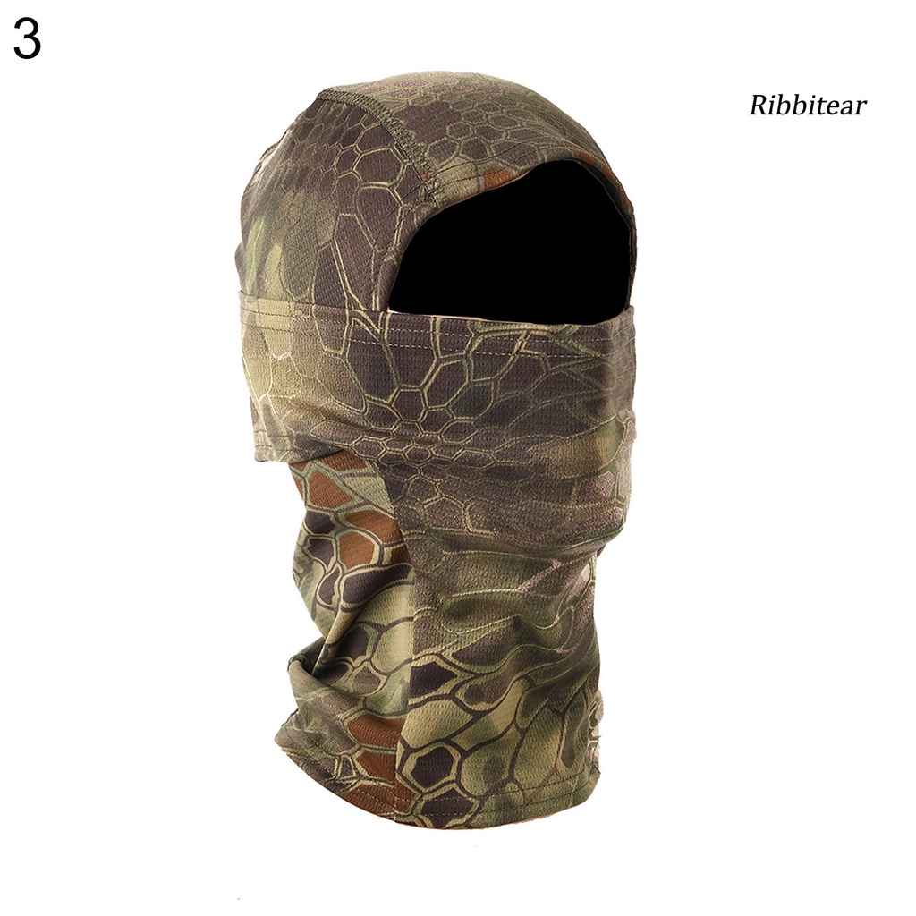 Mũ trùm đầu balaclava unisex che phủ mặt và toàn bộ gương mặt in họa tiết rằn ri dùng khi đi xe đạp ngoài trời