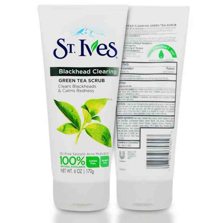 [ Mẫu Mới ] Tẩy Tế Bào Chết St.Ives Blackhead Clearing Green Tea Scrub