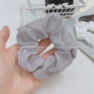 Chun buộc tóc scrunchies tím