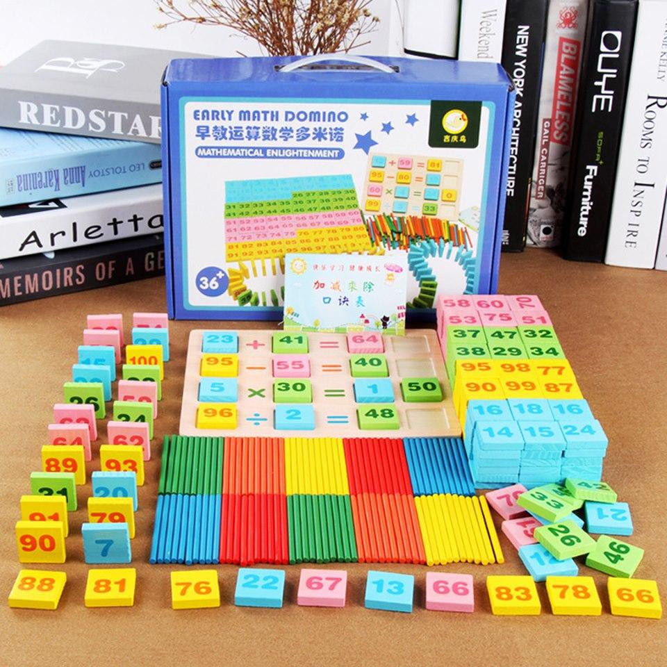 BỘ TOÁN HỌC DOMINO 300 CHI TIẾT BẰNG GỖ