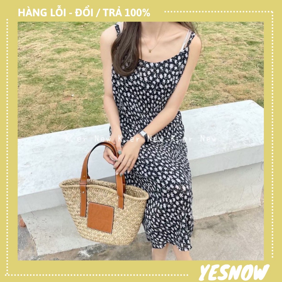Đầm - váy hai dây hoa nhí - Váy 2 dây xuông dáng dài chất mát - Váy 2 dây hoa nhí nhiều màu thời trang ulzzang | BigBuy360 - bigbuy360.vn
