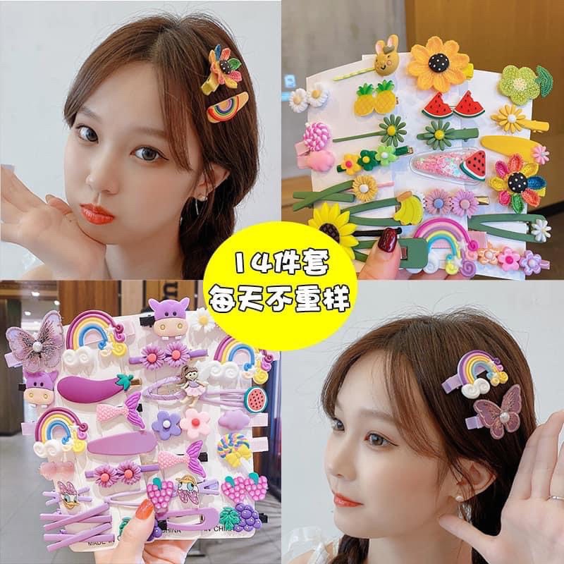 Sét cặp tóc ngộ nghĩnh 14 chi tiết cho Bé