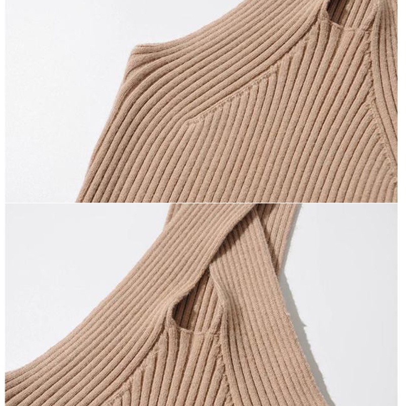 Áo Croptop Dệt Kim Màu Sắc Tinh Khiết Thời Trang Mùa Hè Quyến Rũ Cho Nữ