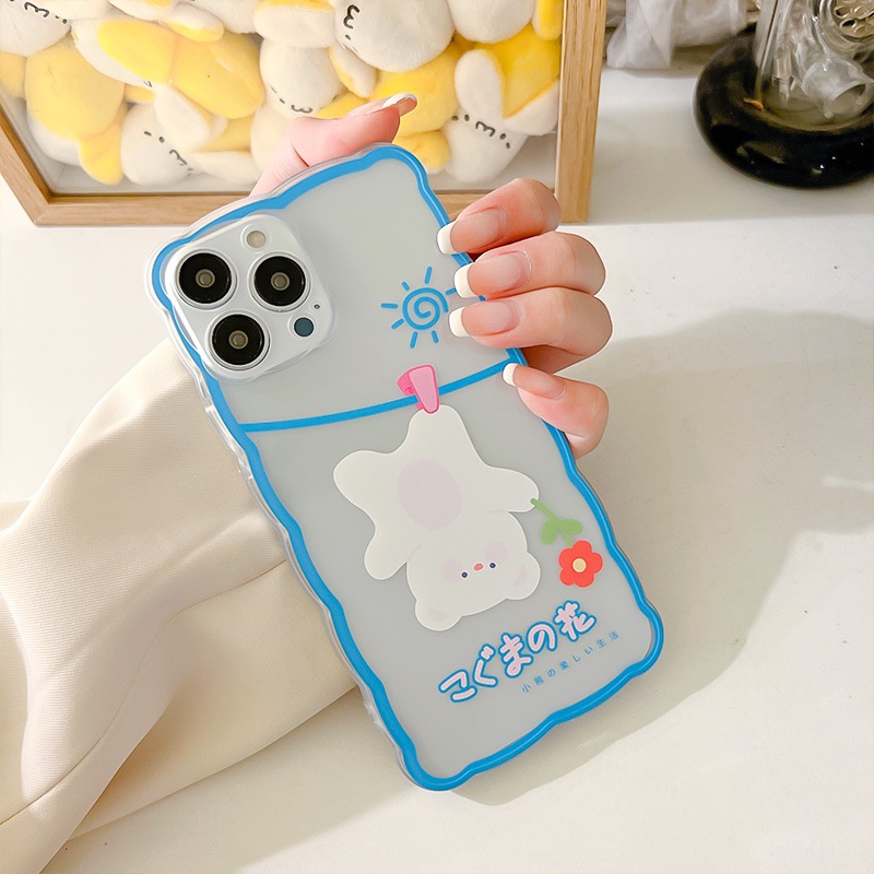 Ốp lưng iphone Ốp Điện Thoại Silicon Trong Suốt Họa Tiết Sóng Biển Lớn Cho Iphone 13Pro 12 6 7 8p xs xr 11P-14 Dinuo case