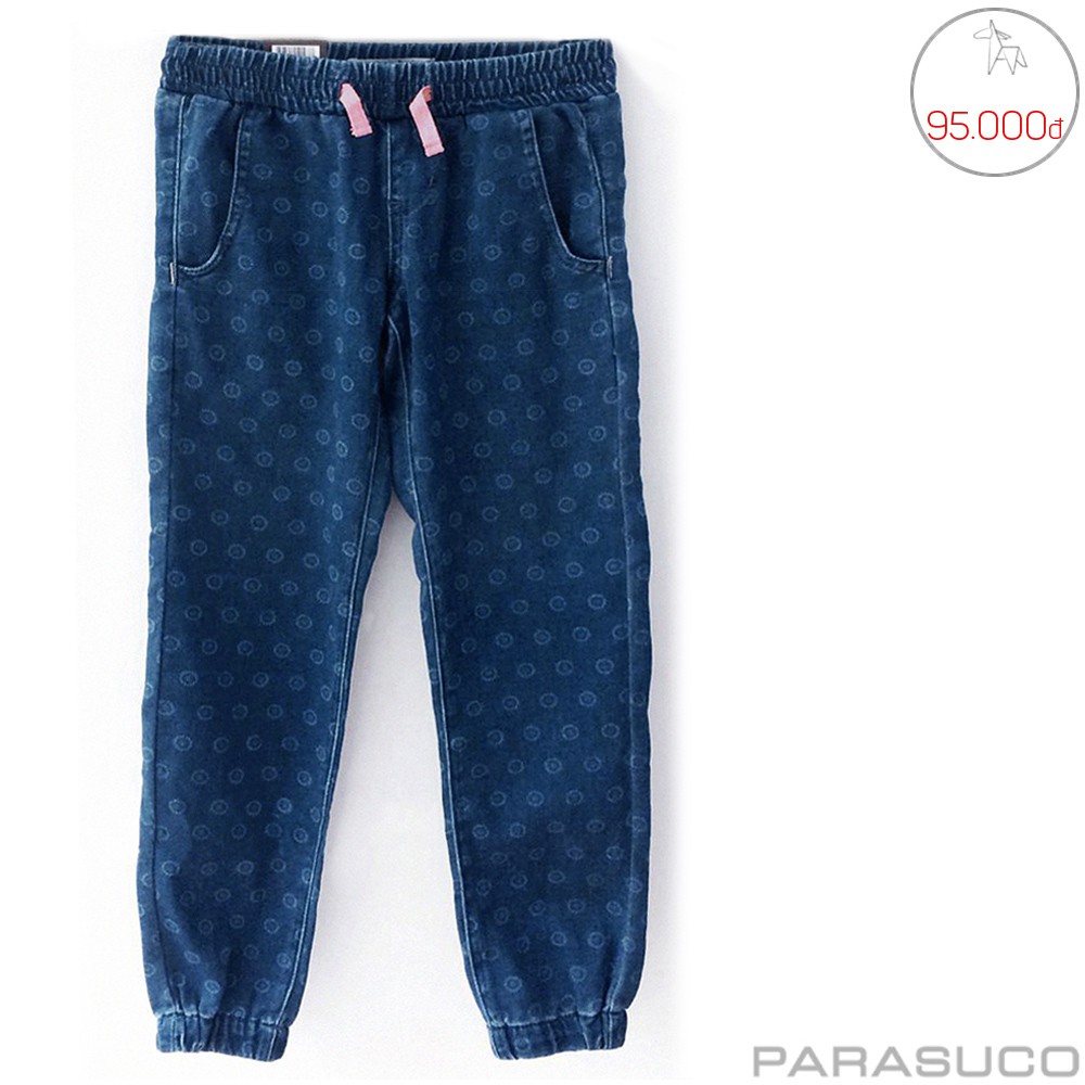 Quần jogger denim Parasuko bé gái _ 95k. Hàng XK, made incambodia chuẩn xịn