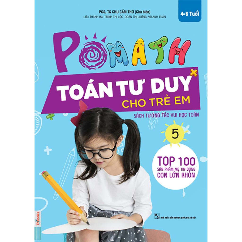 Sách - Trọn Bộ 6 Cuốn PoMath Toán Tư Duy Cho Trẻ Em 4 - 6 Tuổi