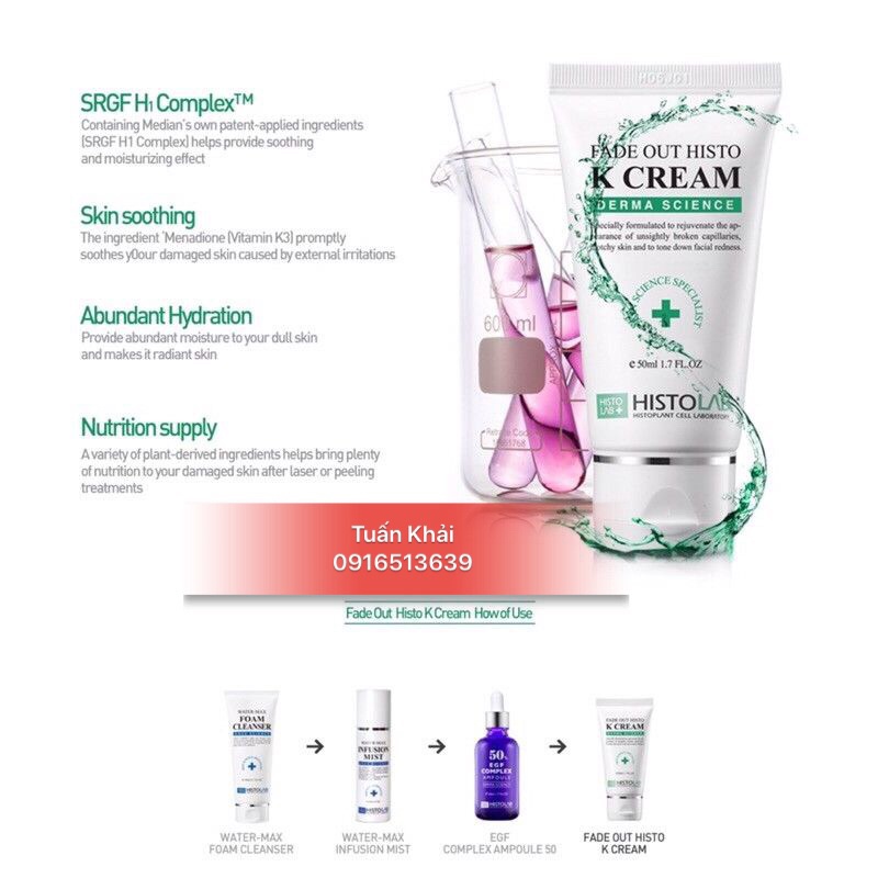 Kem tái tạo da FADE OUT HISTO K CREAM  - 50ml