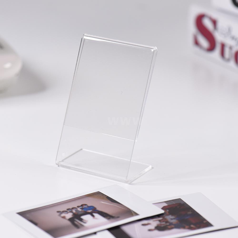 3" L-shape Acrylic Photo Frame Transparent Mini Stand for Fujifilm Instax Mini 8 8+ 70 7s 90 25 26 50s 9 SP-1 SP-2 Film