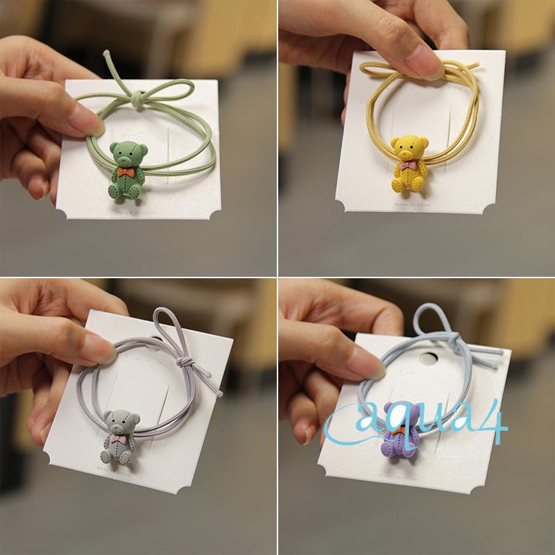 Dây Cột Tóc Co Giãn Hình Gấu Hoạt Hình Cho Nữ