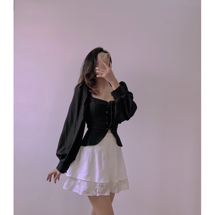 Clara Top áo ngắn đan dây