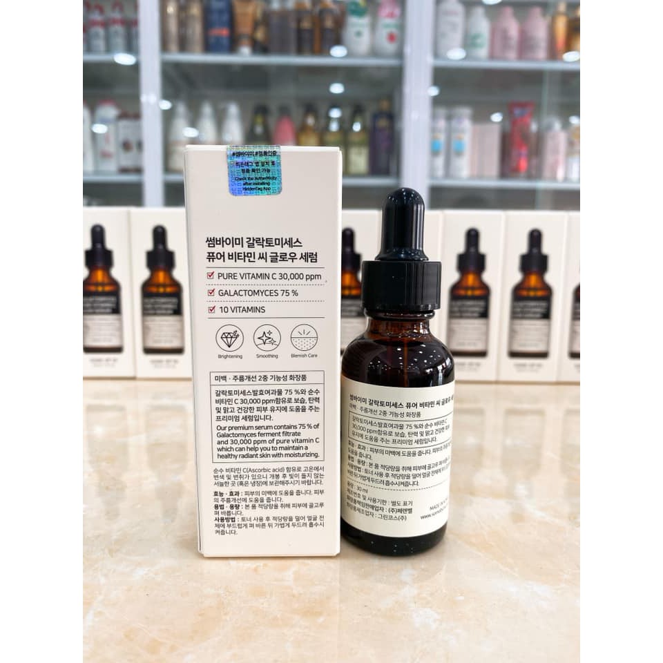 Tinh Chất Serum Some By Mi Galactomyces Pure Vitamin C Glow Dưỡng Trắng, Chống Lão Hóa Sáng Mịn Da 30ml