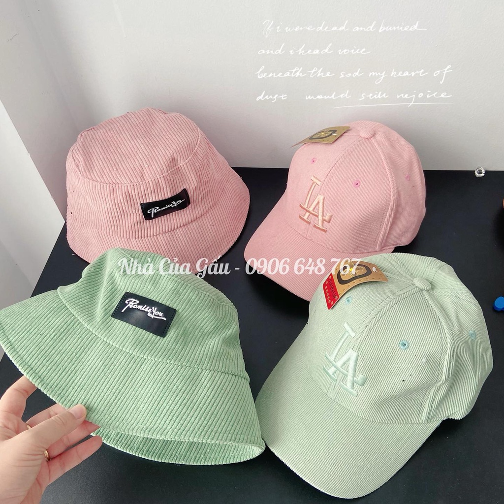 Combo 2 nón lưỡi trai, nón bucket mới nhất 2022