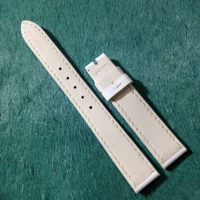 DÂY ĐỒNG HỒ DA BÒ MÀU TRẮNG đủ size từ 10mm - 20mm