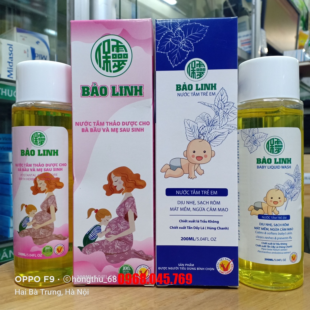 Nước tắm thảo dược cho mẹ và bé Bảo Linh chai 200ml