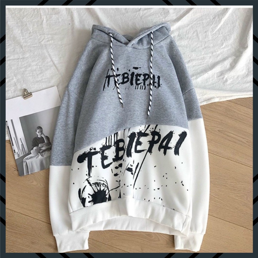 Áo hoodie nữ, áo hoodie nam, họa tiết chữ TEBIEPAI , áo hoodie siêu hot, thời trang thu đông 1 size dưới 65kg | BigBuy360 - bigbuy360.vn