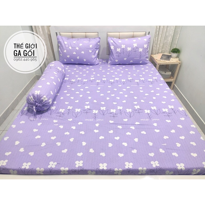 Bộ Drap Cotton Thắng lợi hàng chuẩn có in Logo ( 1ga + 3 vỏ gối) | BigBuy360 - bigbuy360.vn