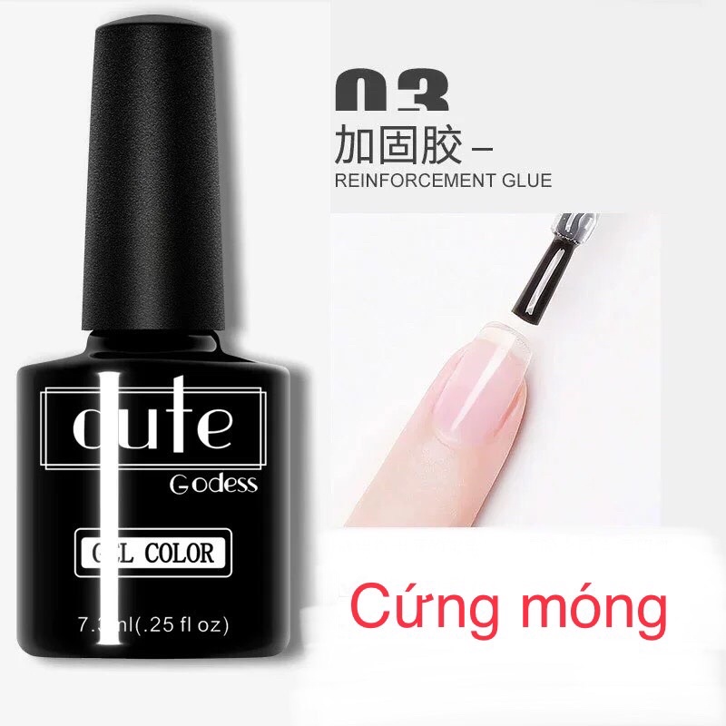 Sơn Base, Top bóng, Top mờ, Cứng móng CUTE GODESS 7.3ml