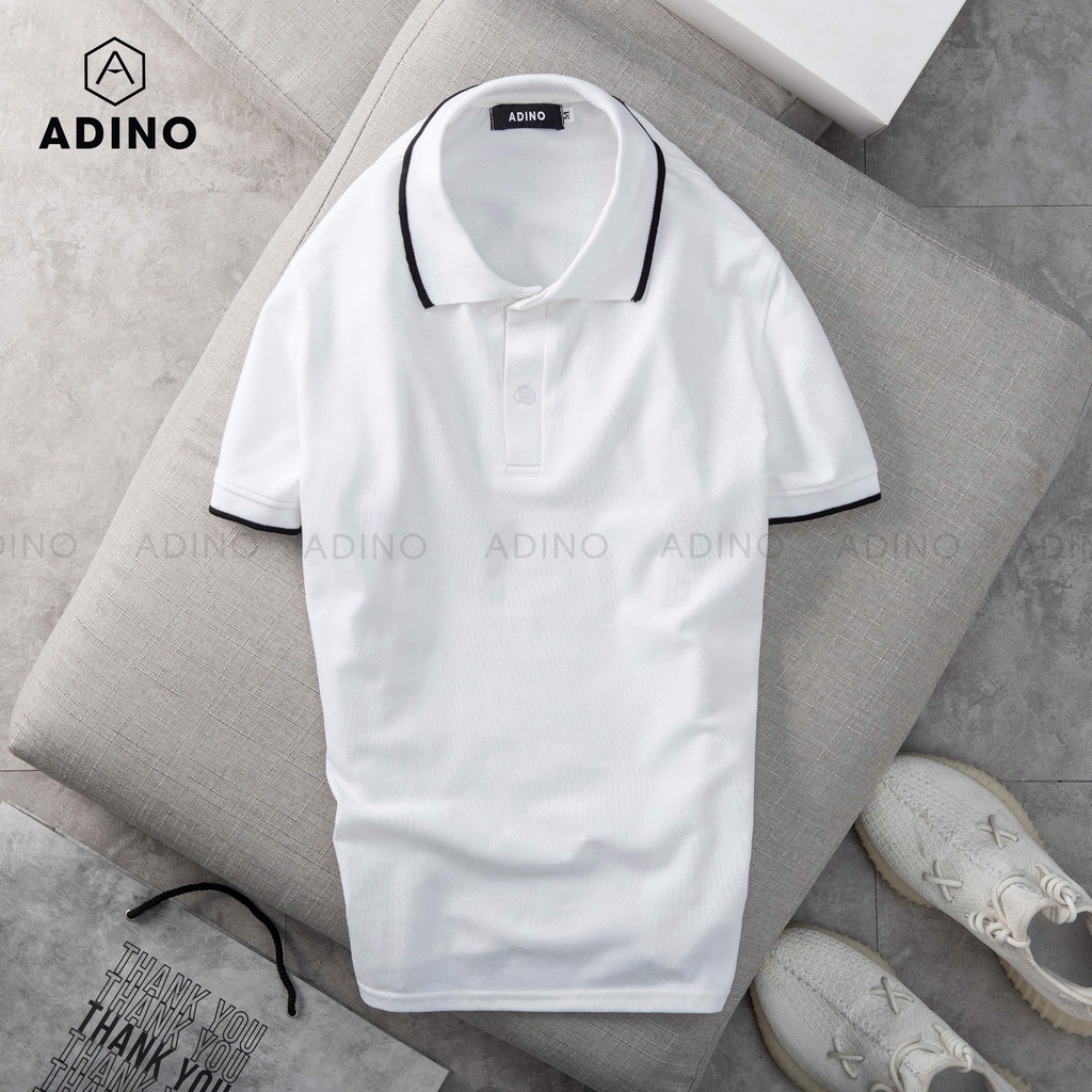 Áo Thun Nam POLO Cotton Cá Sấu TAHISTYLE Áo Phông Cổ bẻ Tay Ngắn Cao Cấp Có Viền Màu Trắng | BigBuy360 - bigbuy360.vn