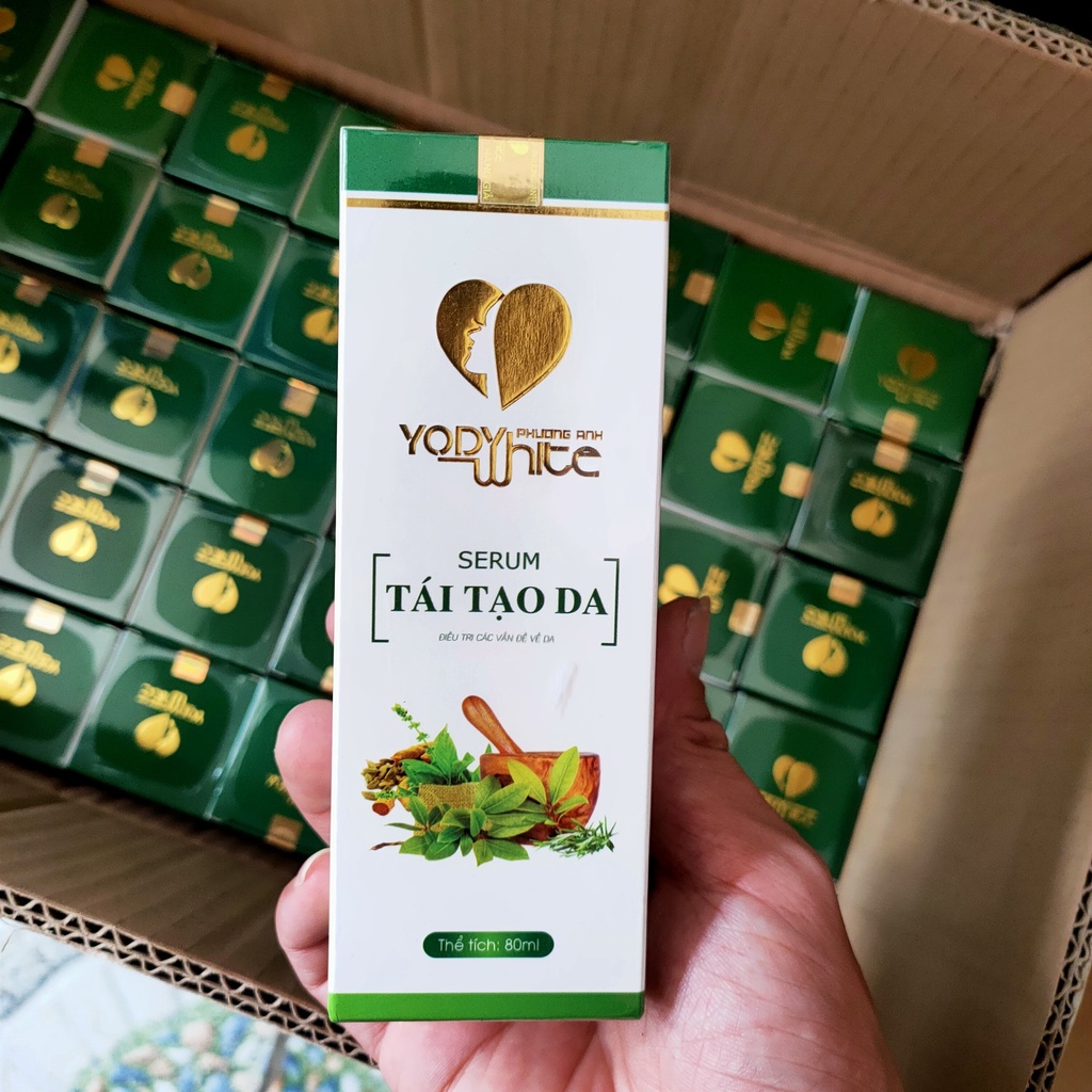 Combo Tái Tạo Da Phương Anh Yody White Serum Tái Tạo Da + Bột Rửa Mặt