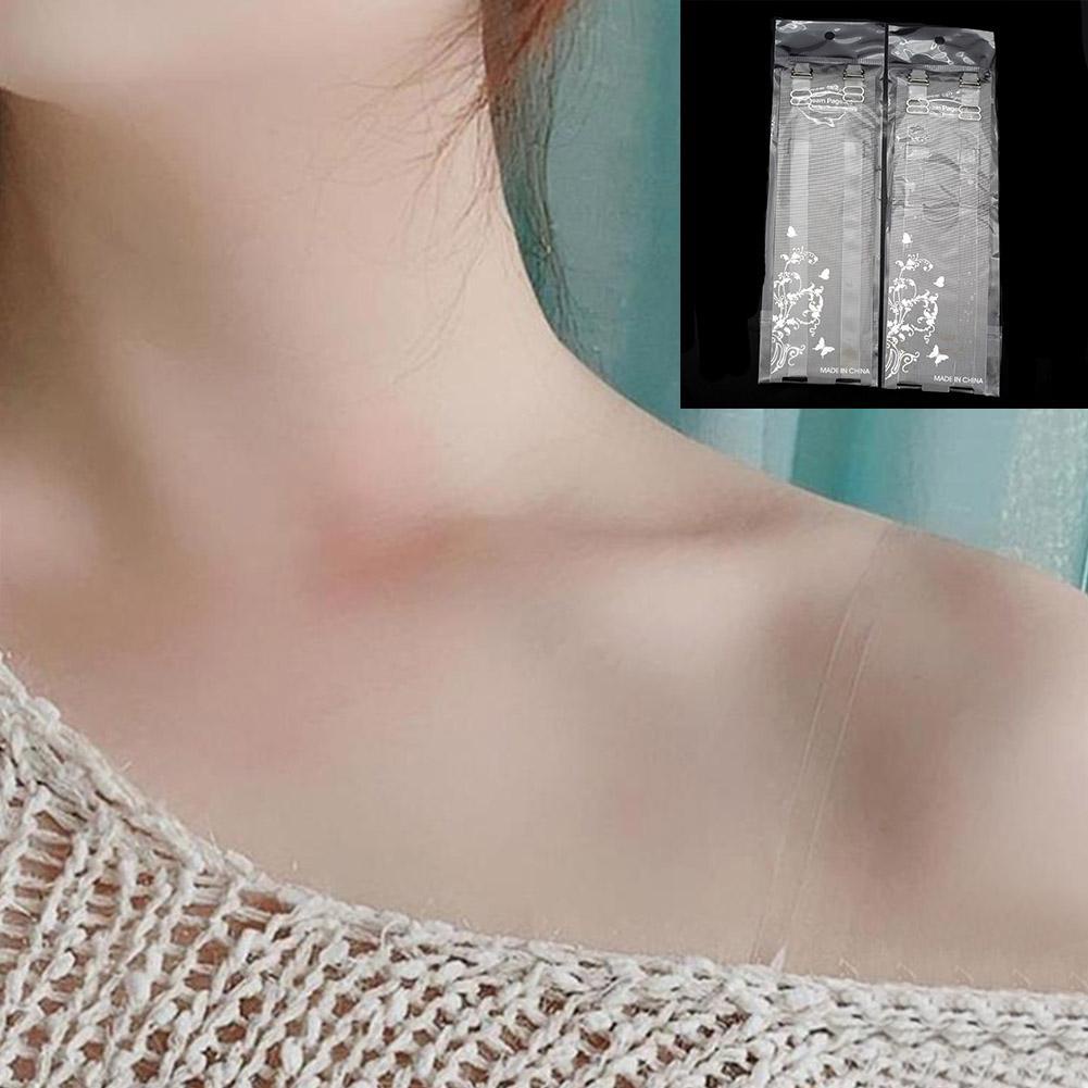 1 Cặp Dây Áo Ngực Trong Suốt Chống Trượt Bằng Thép Không Gỉ A8Q5